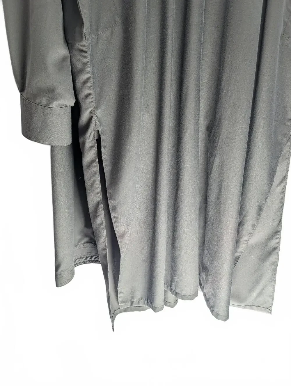 Traditional Men's Grey Shalwar Kameez Set with Embroidered